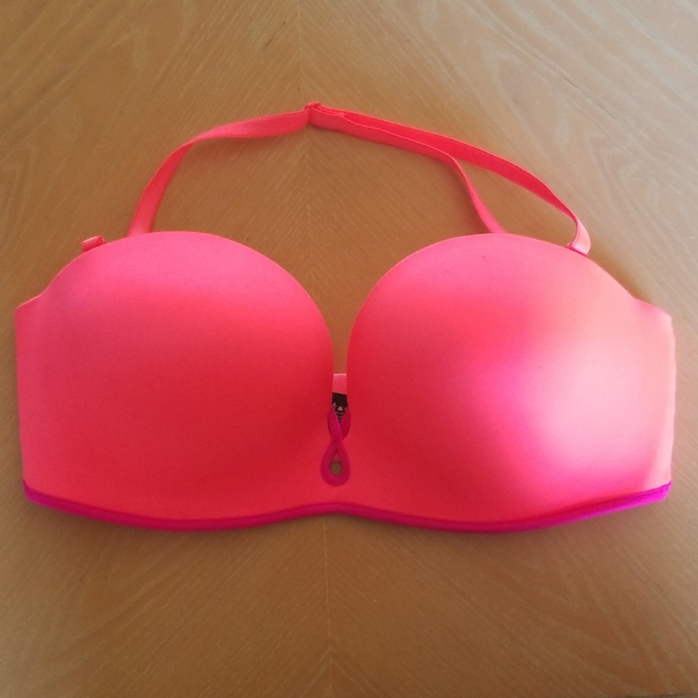 Victoria's Secret 34C neon pink halter swim top